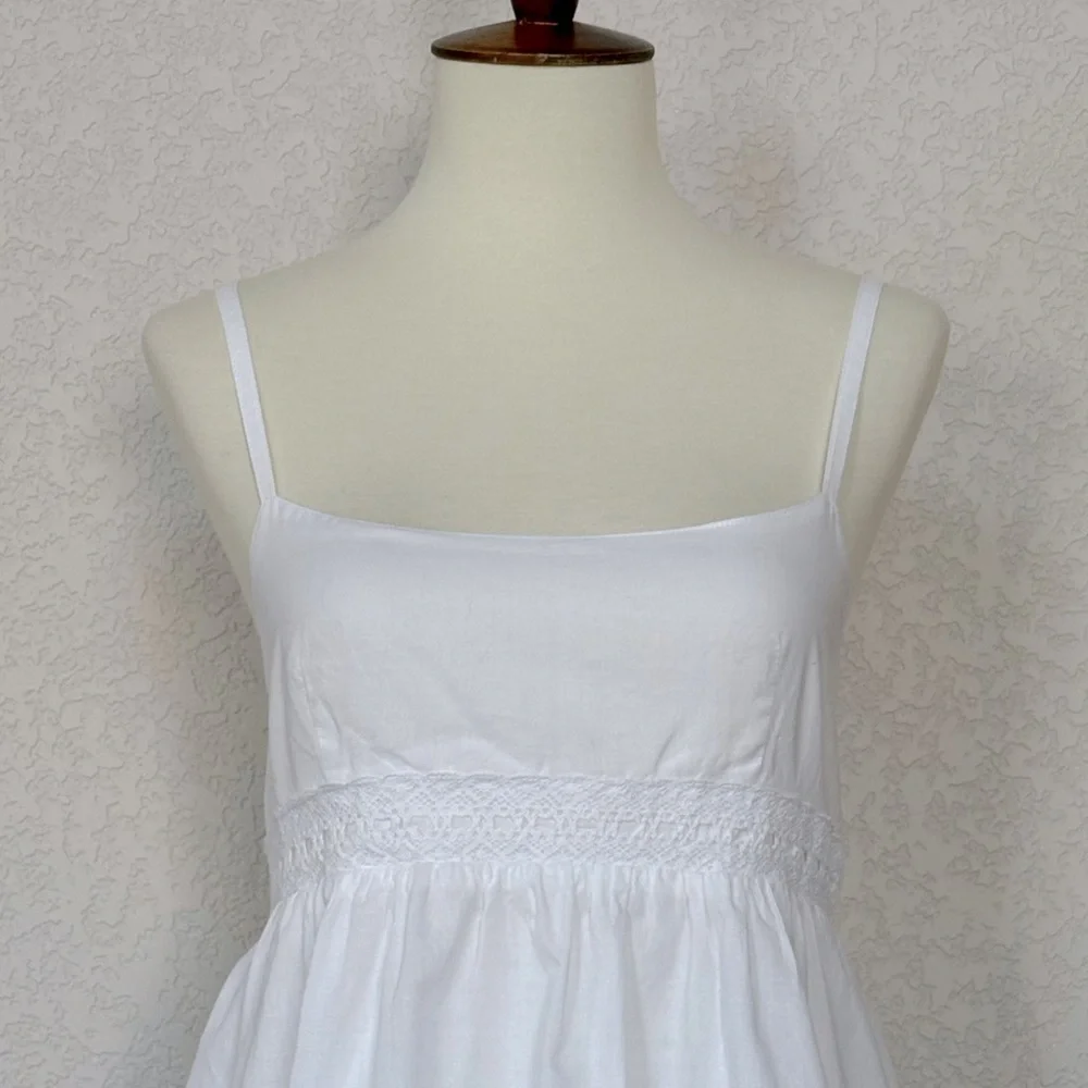 NWOT Mossimo Supply white cotton sundress with eyelet ruffle - Picture 2 of 5